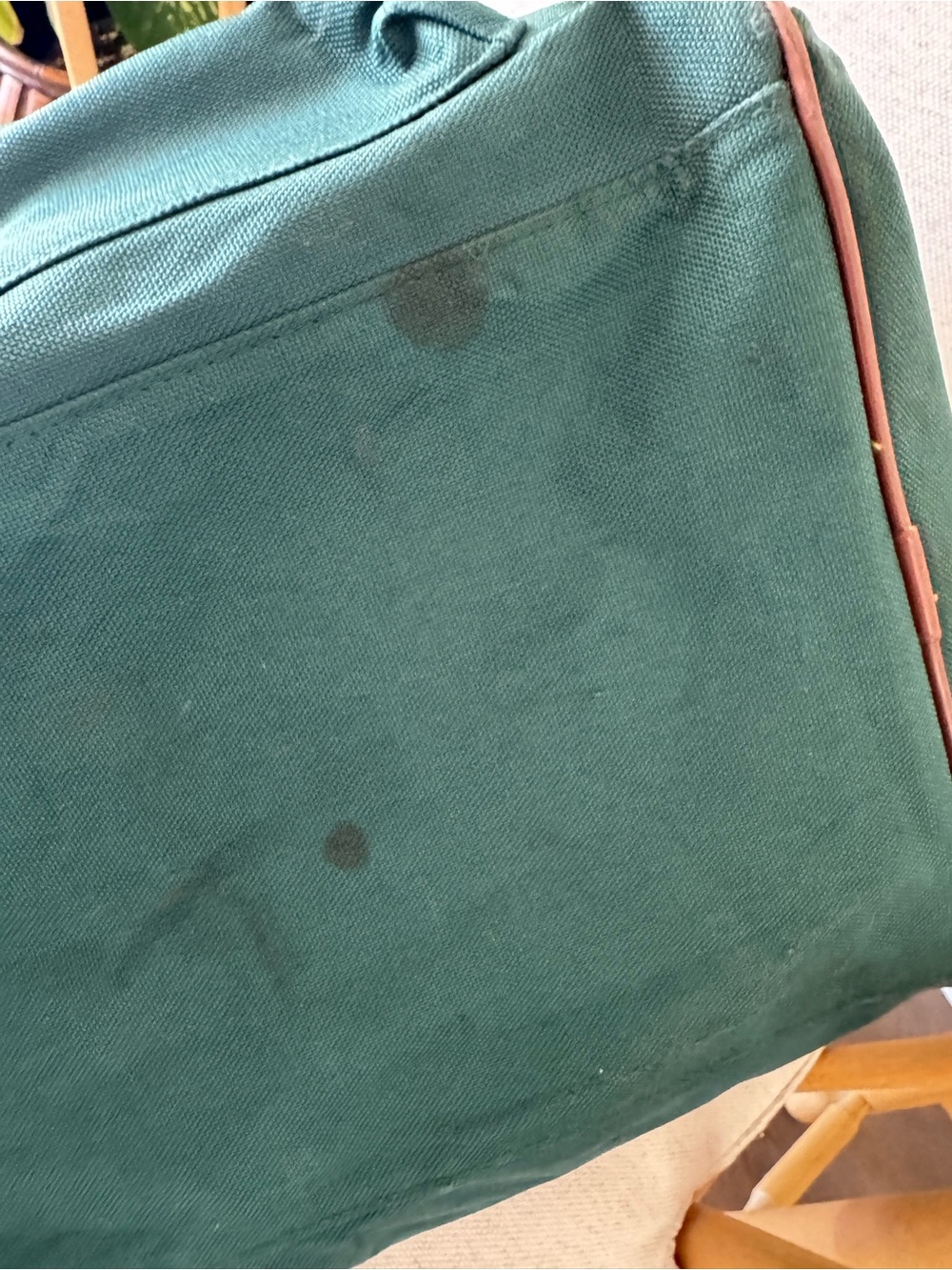 Vintage 90s Polo Ralph Lauren Green Duffle Weekender Travel X-Large Bag-Unisex - Picture 8 of 16